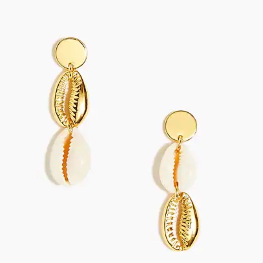 J Crew Shell Drop Earrings New - Picture 4 of 4